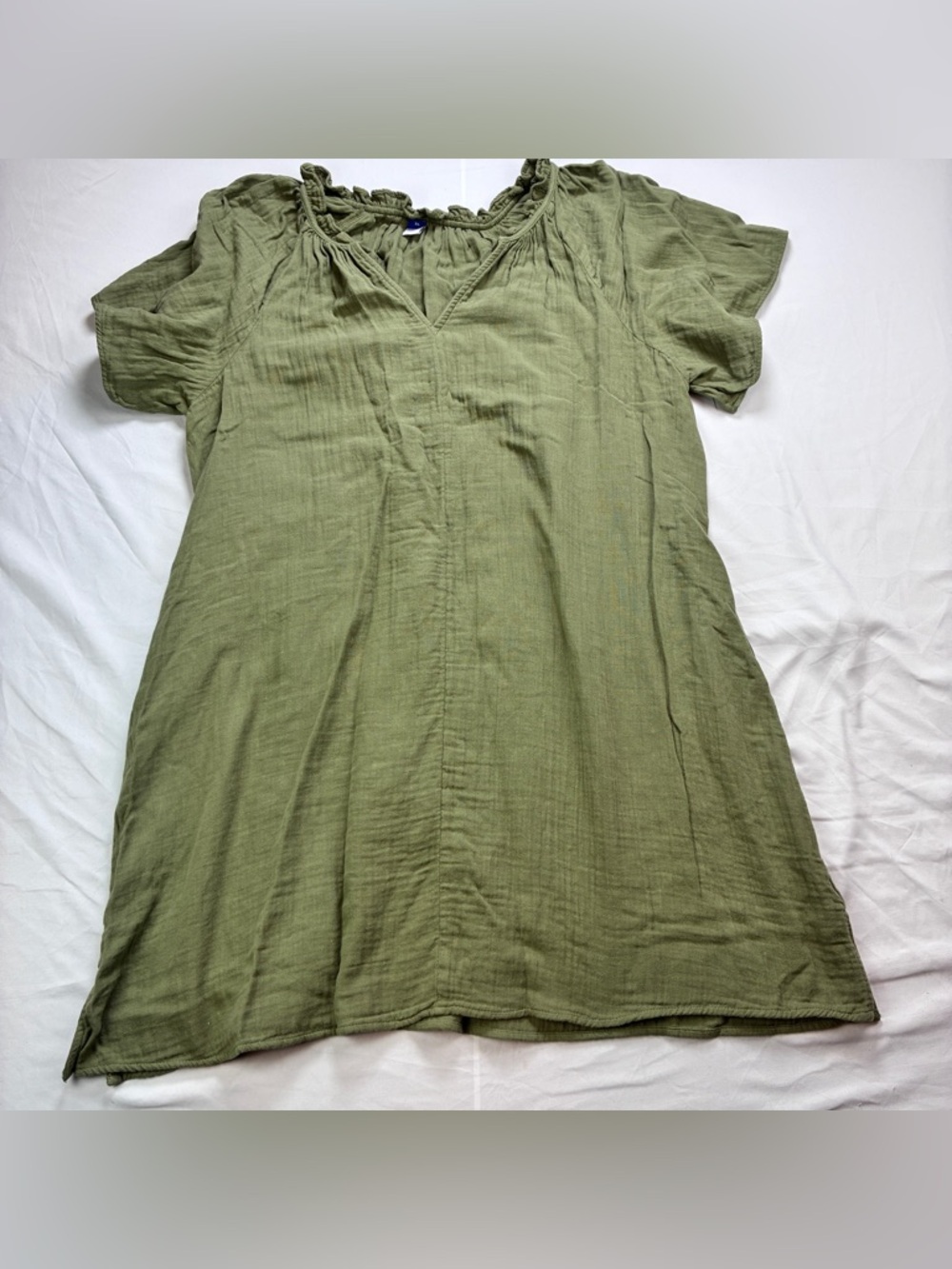 Old Navy Olive Green Demi Swing Dress